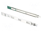 Ball guide | zinc plated steel | L: 300mm | 40kg | silent closing