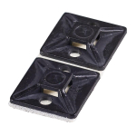 Kabeļu saites pamatne 262161 19x19mm 3.6mm melna 100gab./iepak.