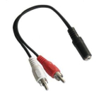 Cable wentronic  Wentronic Goobay Kabelis 2xRCA spr./ 3.5mm st.ligzda 0 2m