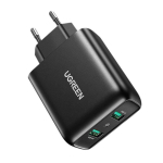 Ugreen wall charger 2&times; USB-A 36 W QC3.0 black (CD161)