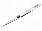 Tweezers | 120mm | for precision works | Blades: straight,elongated