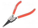 Pliers | for circlip | external | Pliers len: 180mm | straight