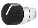 Switch: rotary | Stabl.pos: 2 | 22mm | black | Illumin: none | IP66 | Pos: 2