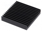 Heatsink: extruded | grilled | BGA | black | L: 45mm | W: 45mm | H: 9.5mm