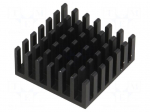 Heatsink: extruded | black | L: 25mm | W: 25mm | H: 10mm | aluminium