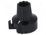 Precise knob | Shaft d: 6mm | &Oslash;22.8x23.1mm | Colour: black