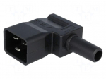 Connector: AC supply | plug | male | 16A | 250VAC | IEC 60320 | C20 (I)