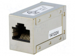 Coupler | Cat: 6a | shielded | Layout: 8p8c | RJ45 socket,both sides