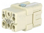 Connector: rectangular | female | Han Q | PIN: 6 | 5+PE | size 3A | 400V
