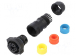 Connector: circular | female | plug | screw terminal | PIN: 5 | IP68