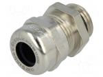 Cable gland | M16 | 1,5 | IP68 | Mat: brass | Body plating: nickel