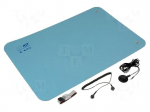 Protective bench kit | ESD | 400x600mm | Thk: 2mm | blue | 1M&Omega;/km | 440&deg;C