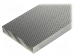 Heatsink: extruded | grilled | natural | L: 1000mm | W: 90mm | H: 17mm