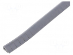 Hole and edge shield | PVC | L: 10m | grey | H: 8mm | W: 4.5mm | -30&divide;70&deg;C