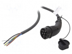 EMobility: cable | 1x0.5mm2,5x60cm2 | 480VAC | 22kW | IP44 | 7.5m | 32A
