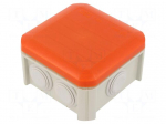 Enclosure: junction box | X: 90mm | Y: 90mm | Z: 52mm | polypropylene PP