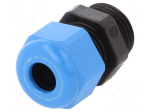 Cable gland | M25 | 1.5 | IP68 | polyamide | black-blue