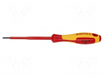 Screwdriver: insulated | slot | 3x0.5mm | Blade length: 75mm | 1kVAC