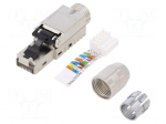 Connector: RJ45 | plug | PIN: 8 | Cat: 6a | shielded | 8p8c | for cable