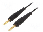 Test lead | 60VDC | 30VAC | 19A | banana plug 4mm,both sides | black