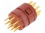 Connector: M23 | contact insert | PIN: 12 | male | soldering | 7A | 100V