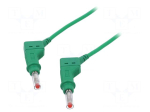 Test lead: single | 32A | banana plug 4mm,both sides | Len: 2m | green