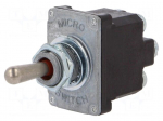 Switch: toggle | Pos: 3 | DPDT | (ON)-OFF-ON | 6A/230VAC | 18A/28VDC