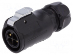 Connector: circular | plug | size 20 | 02 | male | PIN: 4 | 500V | Quicklock