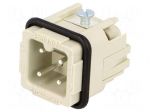 Connector: HDC | contact insert | male | 10A | 250V | Han&reg; A | PIN: 4 | 3+PE