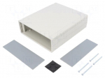 Enclosure: with panel | X: 156mm | Y: 180mm | Z: 52mm | ABS | light grey