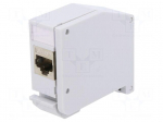 Coupler | Cat: 6a | Keystone | RJ45 socket x2 | grey | Rail: TS35