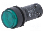 Switch: push-button | 22mm | Stabl.pos: 1 | NO | green | LED | 24V | IP65