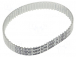 Timing belt | T2.5 | W: 8mm | H: 1.3mm | Lw: 180mm | Tooth height: 0.7mm