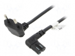 Cable | 2x0.75mm2 | PVC | 3m | black | 2.5A | 250V | Sonos