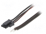 Cable | female | PIN: 3 | 0.4m | 4A | Insulation: PVC | black-red | TLYp