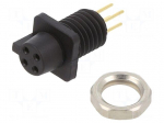 Connector: circular | 60V | 3A | PIN: 4 | socket | female | THT | IP40