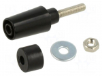 Laboratory connector: 4mm banana | socket | 1kV | 32A | black