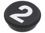 Button | round | &Oslash;21mm | black | 09 | Button marking: 2