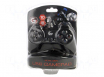 Gamepad | black | USB A | wired,USB 2.0 | 1.45m | No.of butt: 14