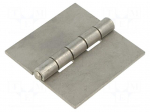 Hinge | Width: 80mm | stainless steel | H: 80mm