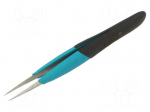 Tweezers | 120mm | for precision works | Blade tip shape: sharp