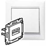PRISE RJ45 CAT5E UTP BLANC  2 SORTIES