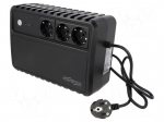 Power supply: UPS | with strip | 600W | 1kVA | 220V | Schuko x3 | 9Ah