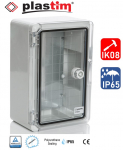 PP3 Plastic cabinet H300xW200xD130, transparent