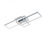 Trio Lighting WiZ Thiago LED ceiling lamp 104 cm brushed steel RGBW lampa