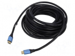 Cable | HDMI plug,both sides | PVC | HDMI 1.4 | Len: 15m | black | 28AWG