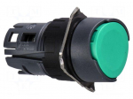 Switch: push-button | 16mm | Stabl.pos: 1 | green | none | Harmony XB6