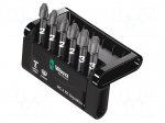 Tools set: screwdriver bits | plastic box | Pozidriv&reg; | impact | 1/4"