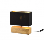 Trio Woody table lamp 30 cm E27 wood/black gaismeklis R50181080 4017807523539
