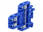 Splice terminal: rail | 32A | 690V | screw terminal | blue | polyamide